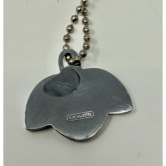 Coach Vtg Ladybug Bag Charm Y2k Metal Turquoise Hang Tag. Rare. - Picture 4 of 5